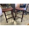 Image 2 : PAIR OF WOODEN STOOLS