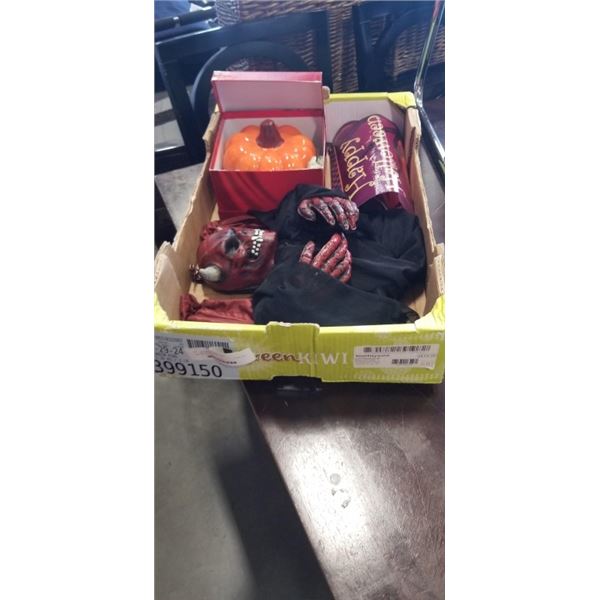 TRAY OF HALLOWEEN ITEMS