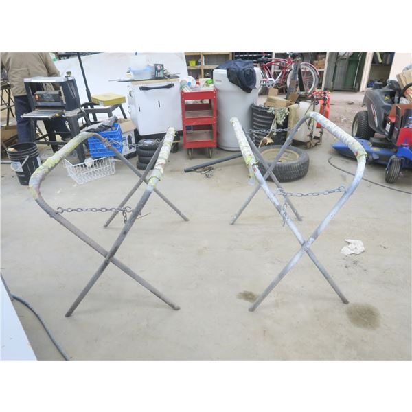 body panel and saw horses