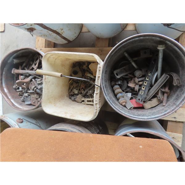 3 pails of hardware