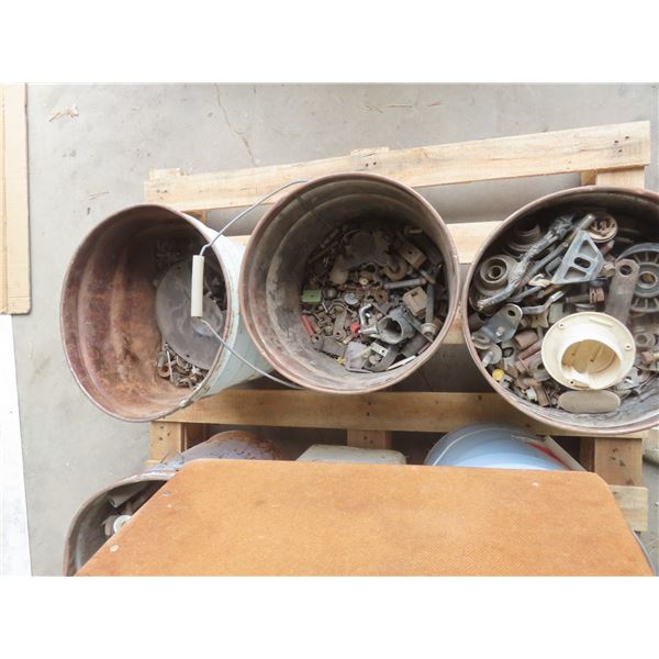 3 pails of hardware