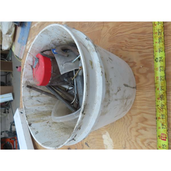 pail of assorted hardware
