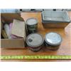 body filler, trays, paint supplies