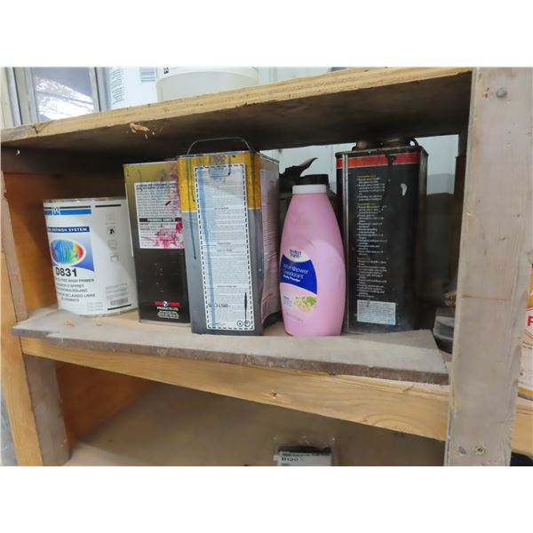 lot of automotive paint supplies