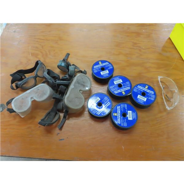 safety goggles and wire