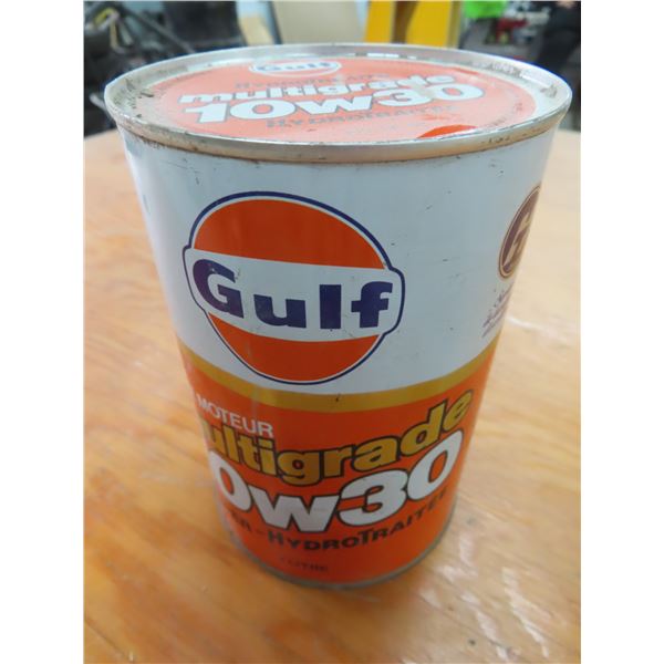 gulf unopened 10w-30 oil can