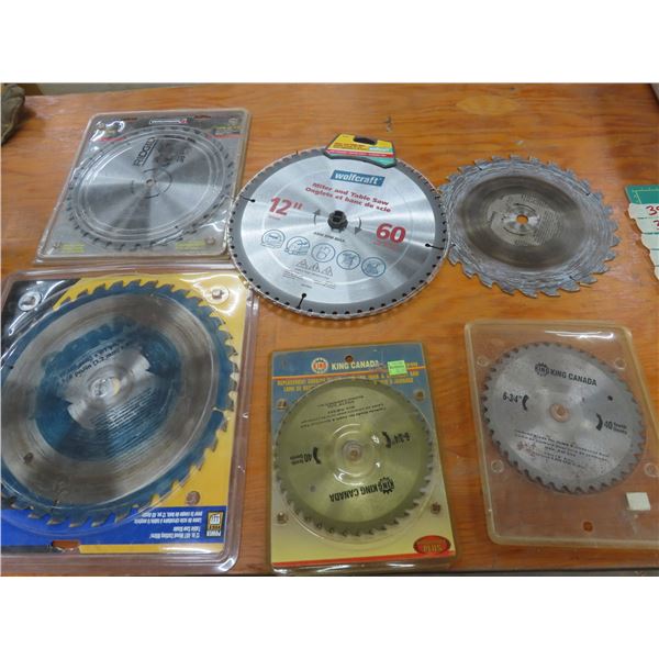 lot of assorted saw blades