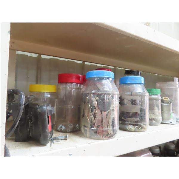 shelf of hardware, wiring, wiring harnesses, seals and bearing