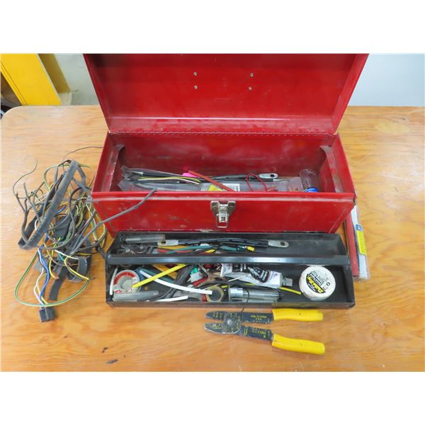 toolbox with electrical tools