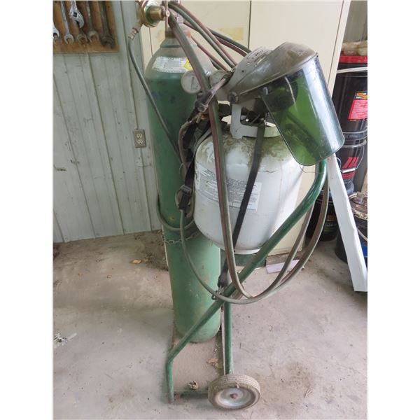 welding torch w/stand and cart