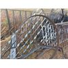 Image 2 : lot of patio rails, wagon wheel, assorted steel and metal