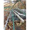 Image 2 : assorted shelving, old satellite dish frame, assorted steel, metal