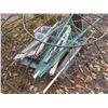 Image 4 : assorted shelving, old satellite dish frame, assorted steel, metal