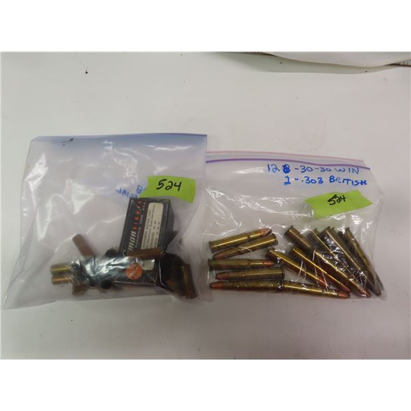 30-30 / 303 British / .38 special brass colt .45  nine rounds *PAL REQUIRED