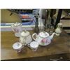Image 1 : tea set and assorted glassware