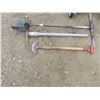 Image 1 : post hole auger and pickaxe
