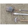 Image 3 : post hole auger and pickaxe