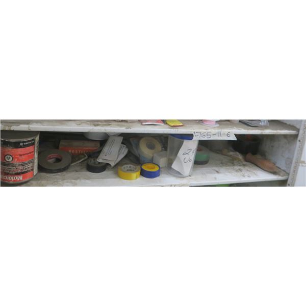 shelf of assorted hardware