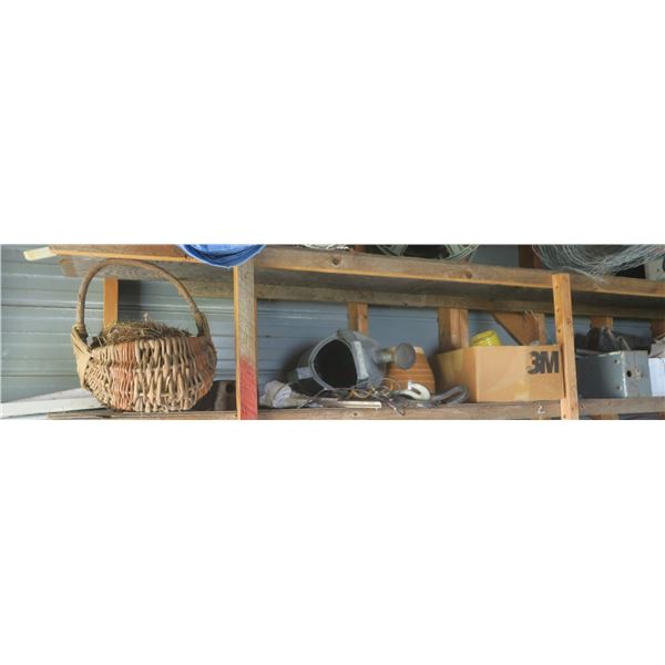 shelf of assorted hardware