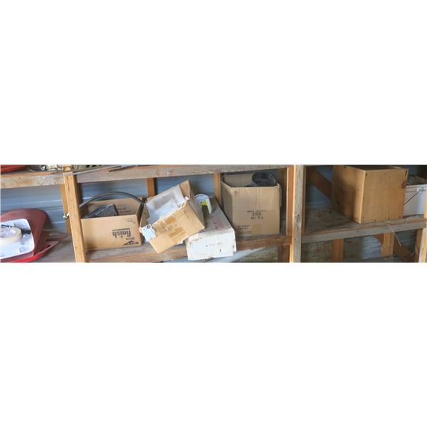 shelf of assorted hardware