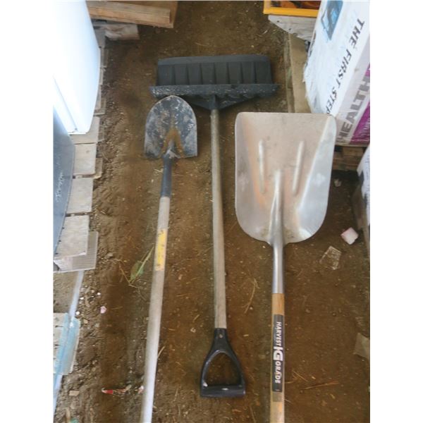 3 shovels
