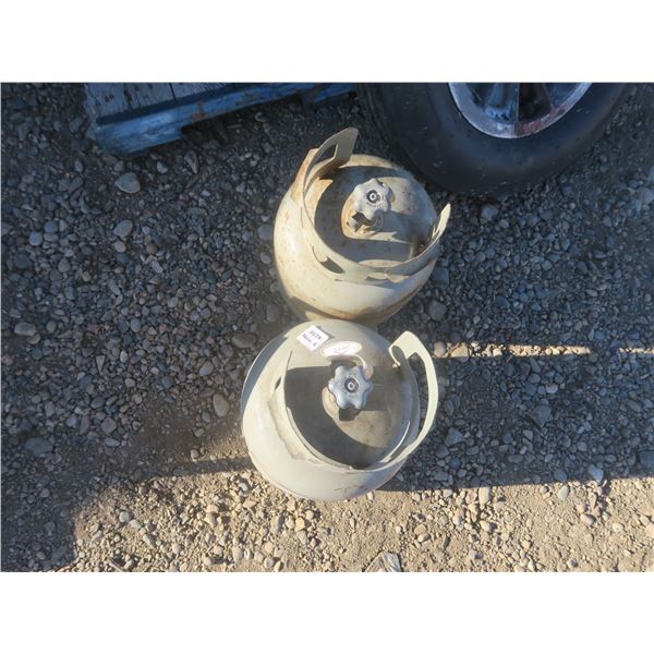 two small propane tanks