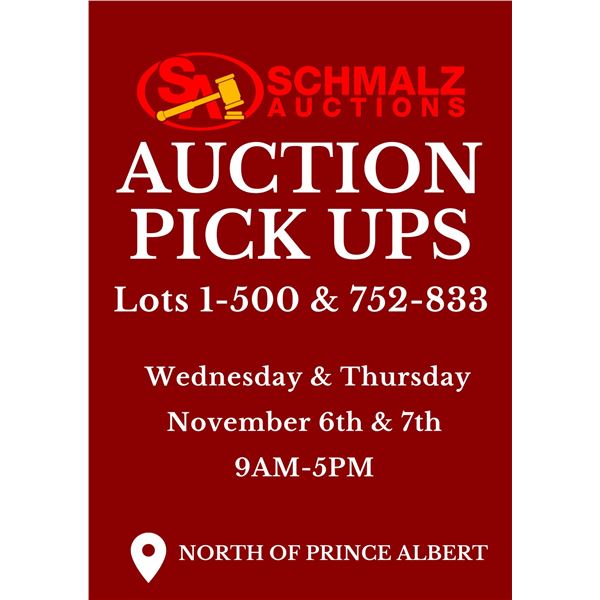 Pickups Lots 1-500 & 752-833
