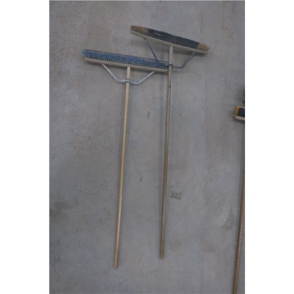 two shop brooms
