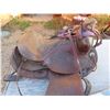 Image 1 : 18" leather saddle with halter and reins