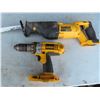 dewalt 20v sawzall and drill no battery