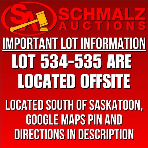 Lots "534-535" are located OFFSITE