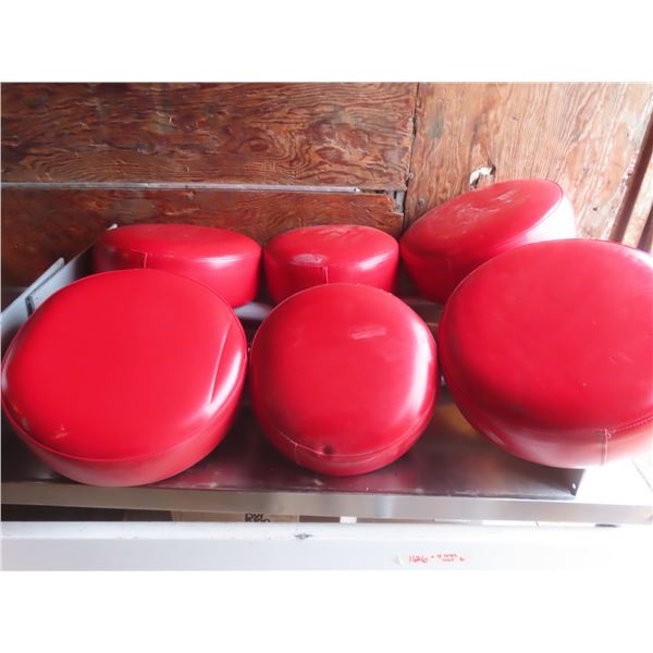 6 KFC stools and legs floor mounts not included