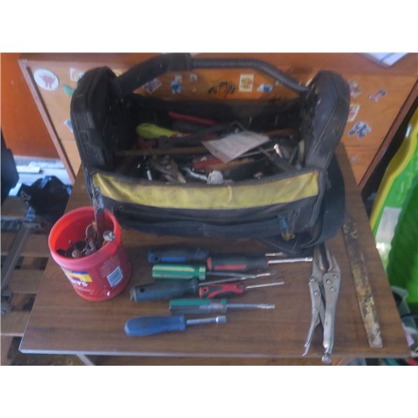 toolbag with assorted tools