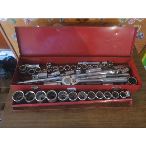 toolbox with wrenches and sockets