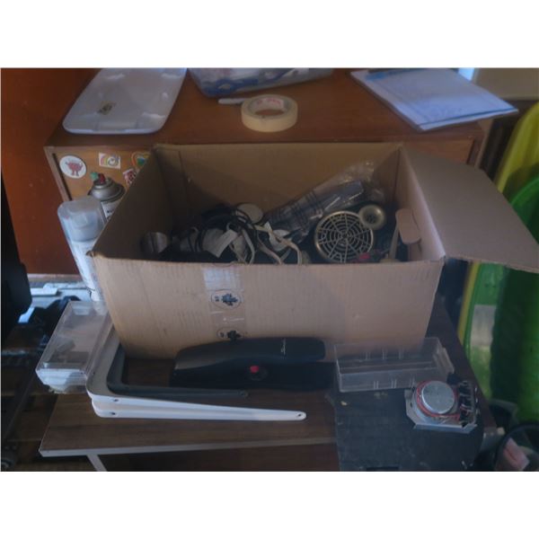 box of assorted hardware