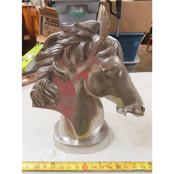 aluminum horse bust