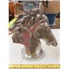 aluminum horse bust