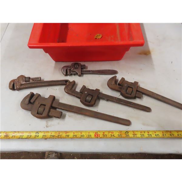 lot of antique monkey wrenches