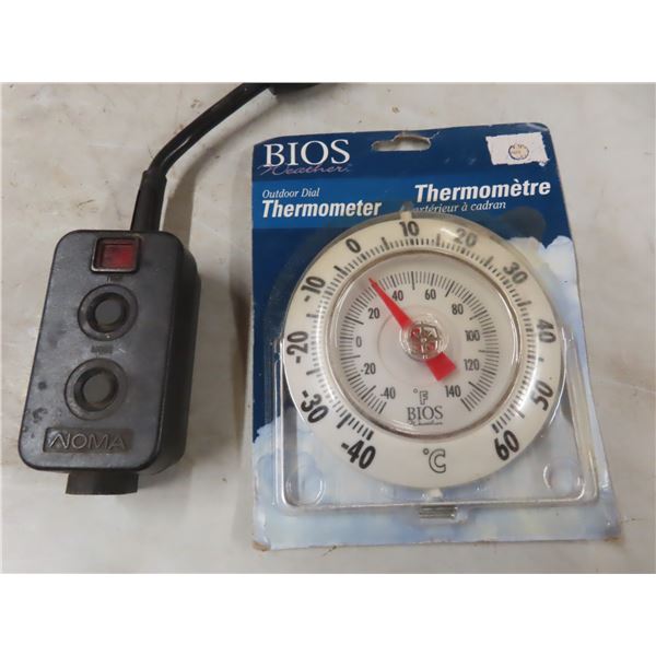 outdoor timer and thermometer