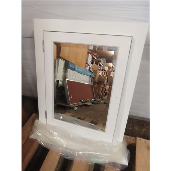 brand new wooden medicine cabinet 23.5"x22.5"