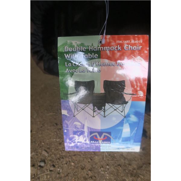 double hammock chair with table