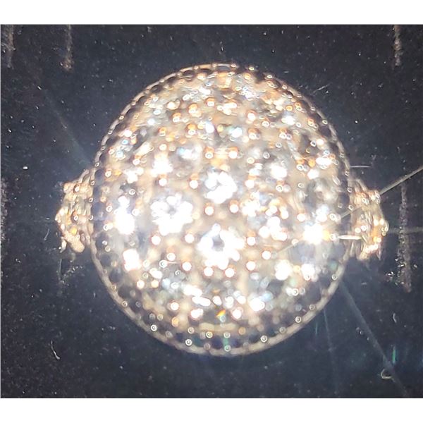 Platinum over Sterling Silver Brazillian Goeshenite Ring A