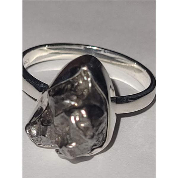 Sterling Silver Meteorite Ring A