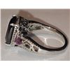 Image 3 : Platinum over Sterling Silver Elite Shungite, Orrisa Rhodolite Garnet Ring in Platinum over Sterling