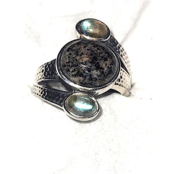 Sterling Silver Labradorite Ring A