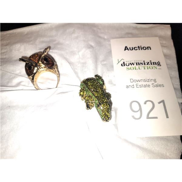 Owl Ring & Crocodile Ring A