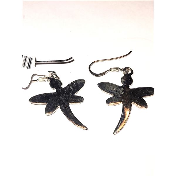 Sterling Silver Dragon Fly Earrings A