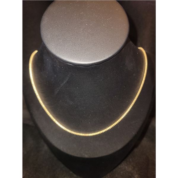 Popcorn Chain 14K Yello Gold over Sterling Silver A