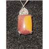 Image 4 : Platinum over Sterling Silver Mookaite & Topaz Necklace A