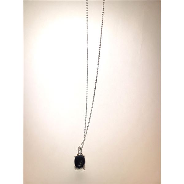 Vivianite & Topaz Platinum over Sterling Silver Necklace A